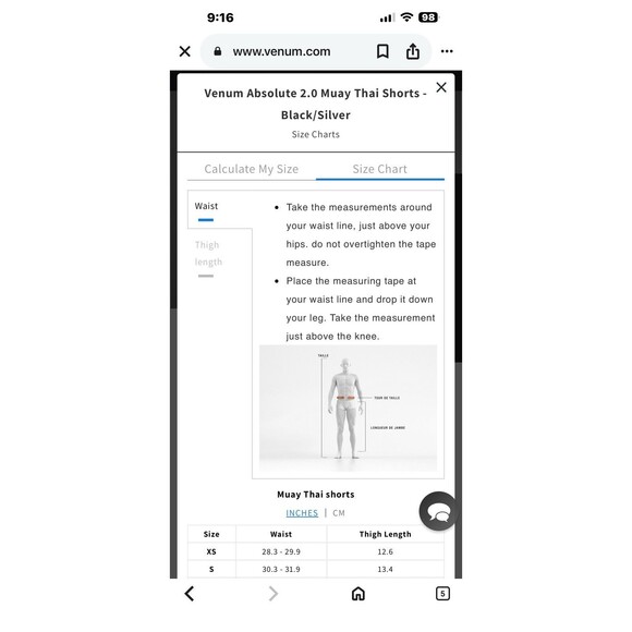 Venum Muay Tai Shorts Men's Size L Large MMA Fighter Absolute 2.0 - Picture 9 of 10